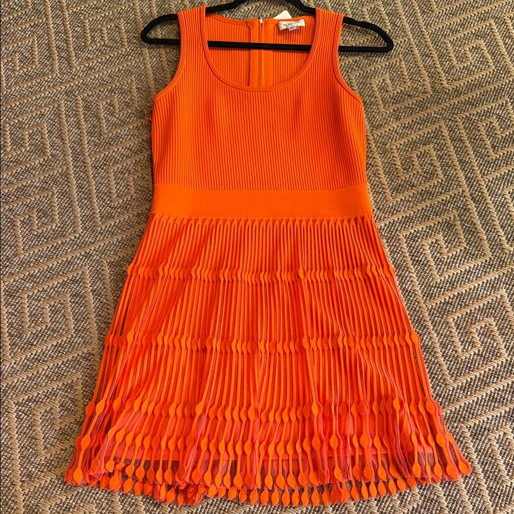 Bright Orange Knit Tank dress